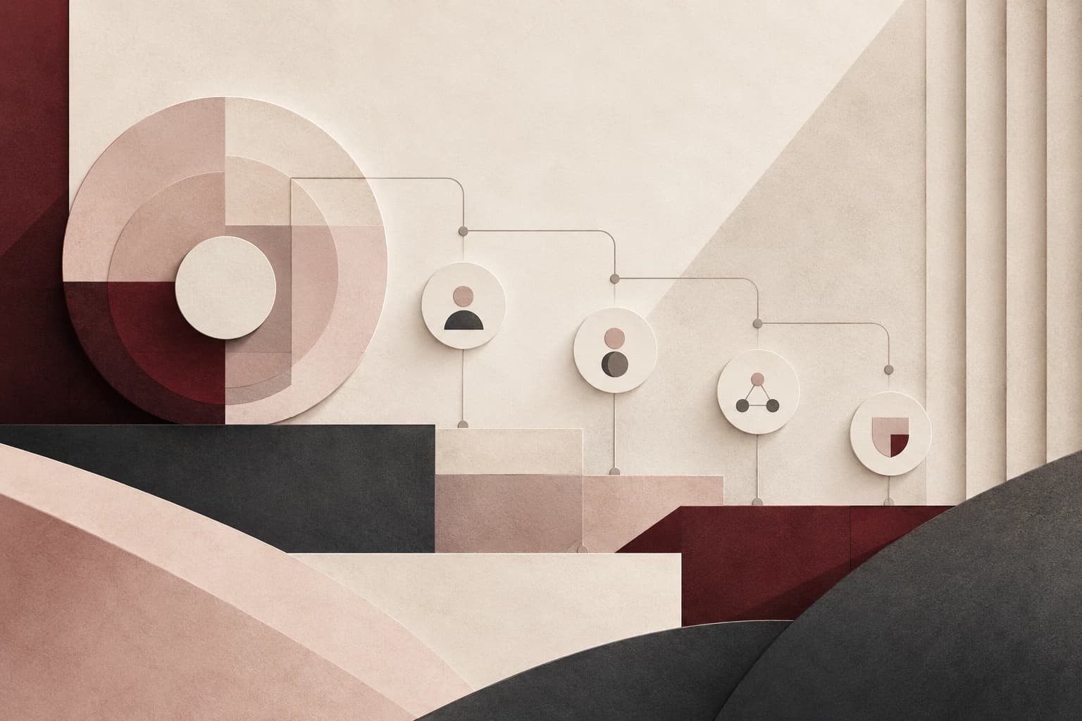 Abstract people network illustration for the IT practice